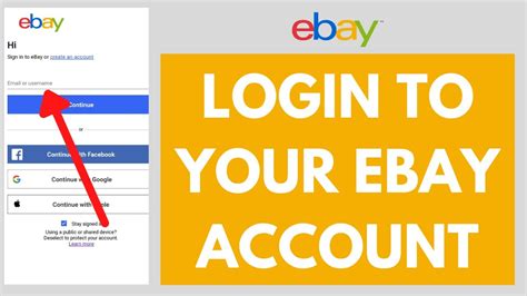 ebay login my account